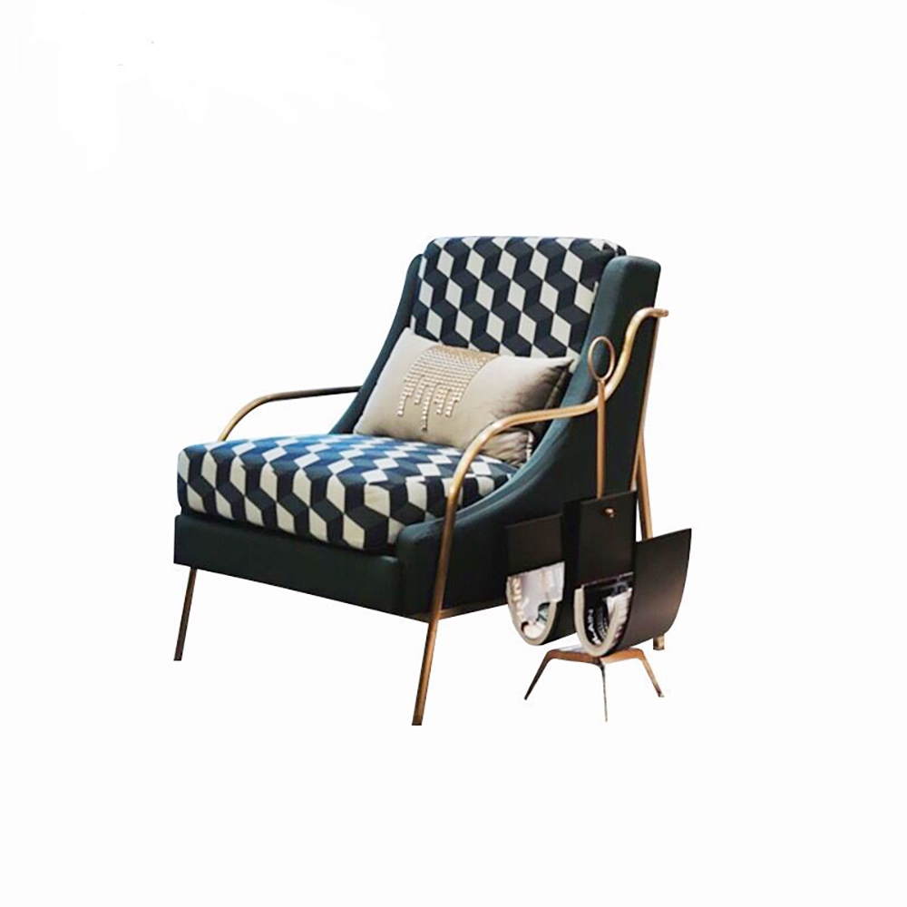 Black & White Grid Accent Chair Leather Upholstered Accent Chair Mid