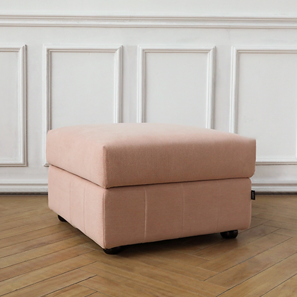 28" Square Velvet Ottoman with Storage Pink Ottoman Stool