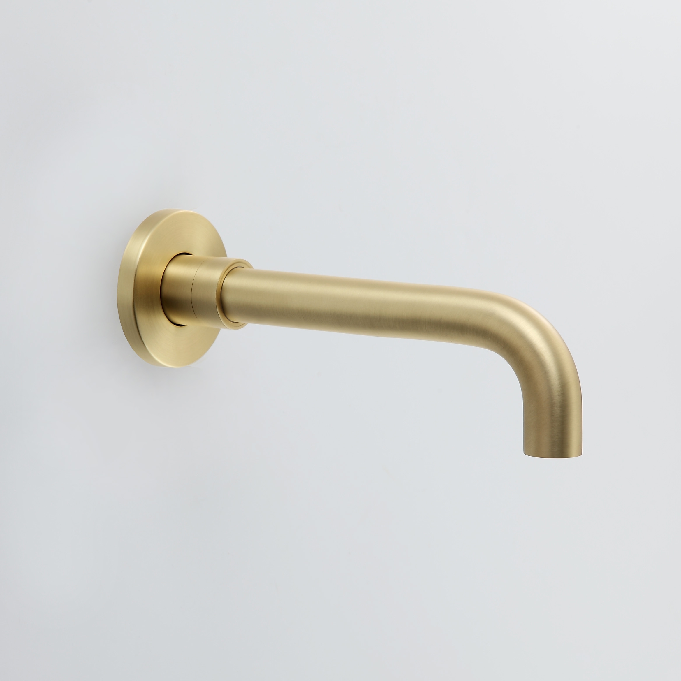 Brushed Brass Single Lever Handle Wall Mounted Bathroom Basin Tap Brass