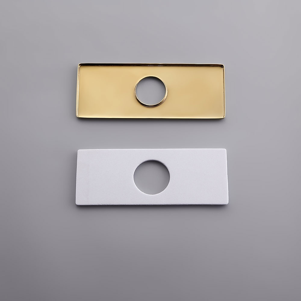 Escutcheon Plate Bathroom Vanity Basin Tap Hole Deck Plate Stainless Steel Brushed Gold