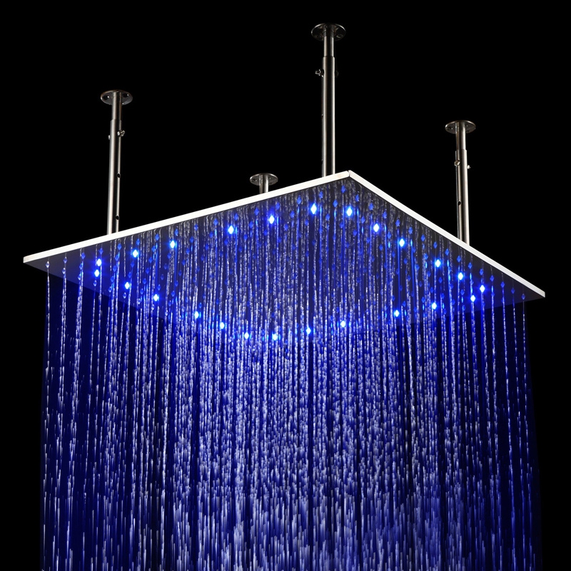 Contemporary Luxurious 24" Stainless Steel Ceiling Rain Shower Head In Brushed Nickel Finish