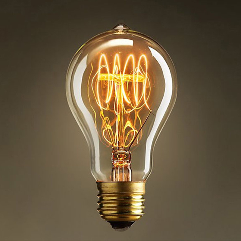 Vintage E26 Ball-Typed Edison Style 40 Watt Retro Incandescent Light Bulb 110V