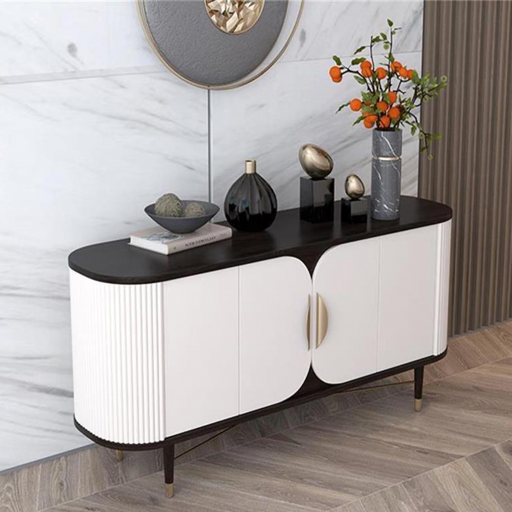 Modern White TV Stand Media Console with 2 Doors for TVs up to 55"Homary
