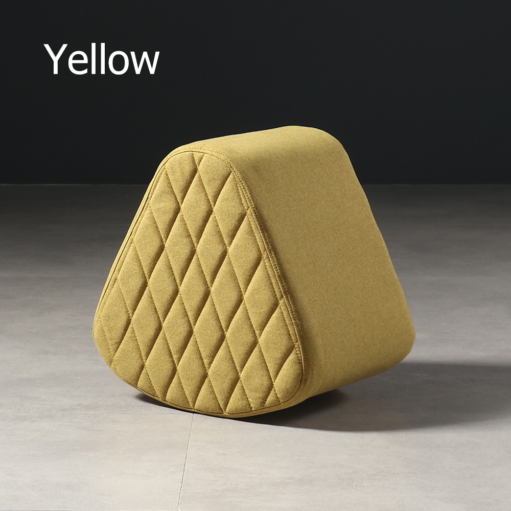 Yellow Tufted Pouf Ottoman Upholstered Velvet Ottoman Footrest StoolHomary