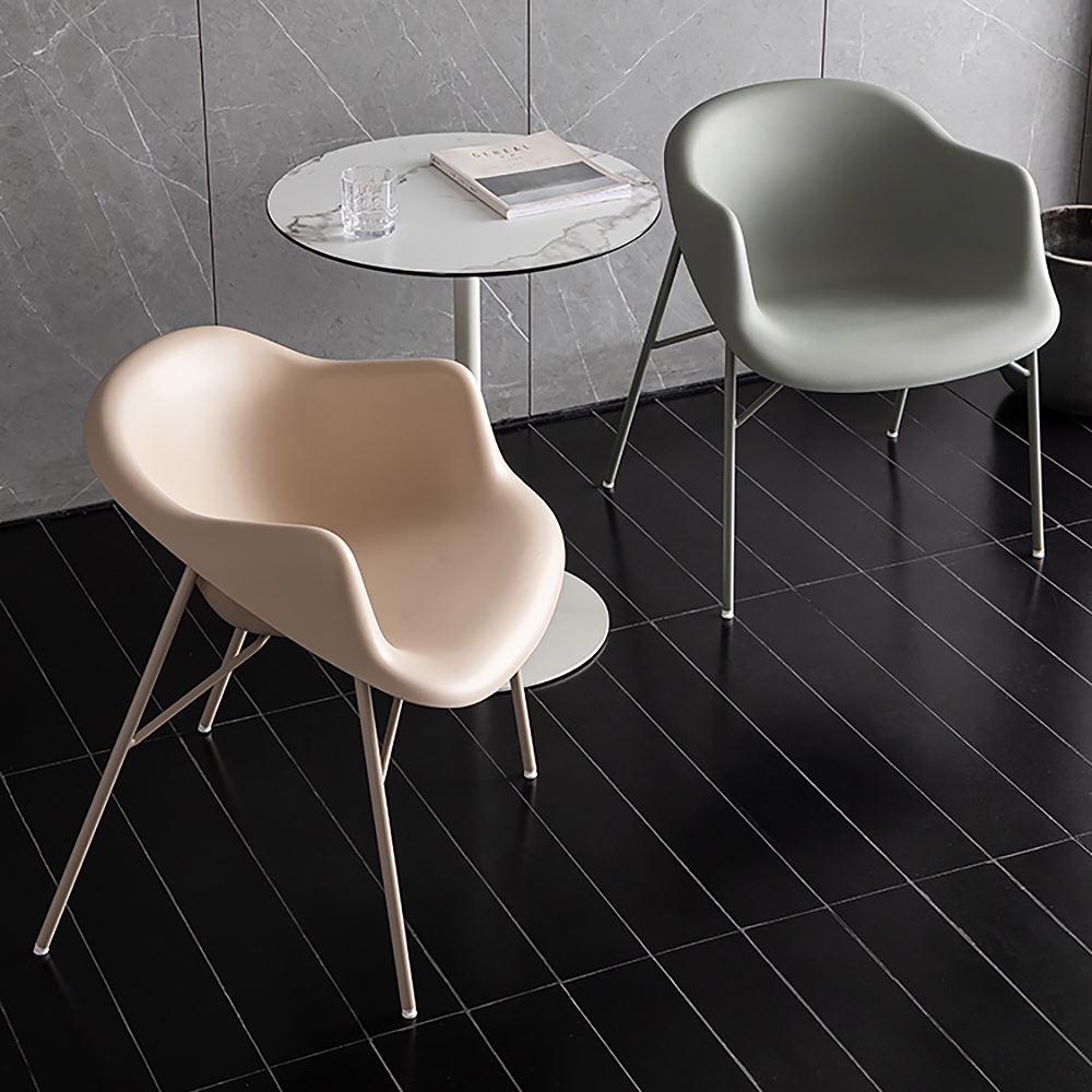 Modern Dining Chair PP Dining Chair Metal LegHomary