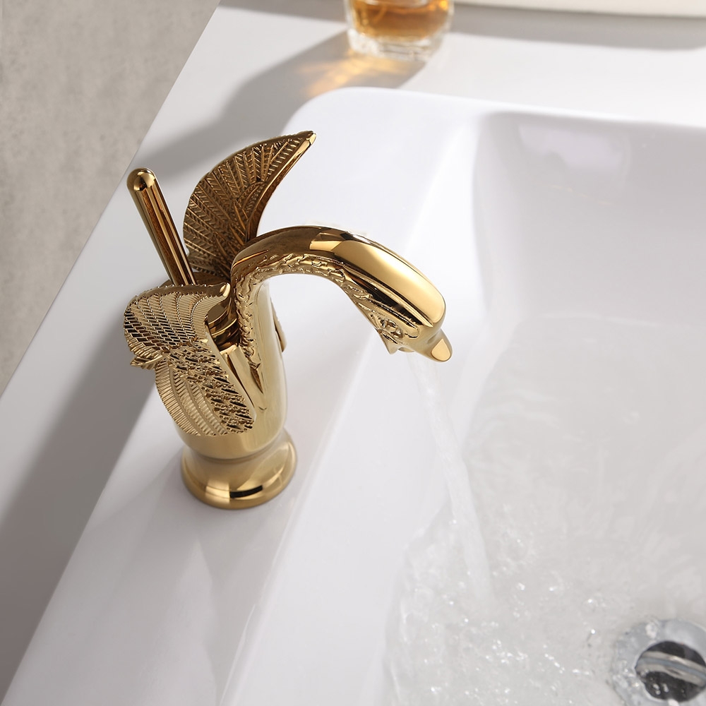 Swan Classic Style Monobloc Solid Brass Bathroom Basin Tap