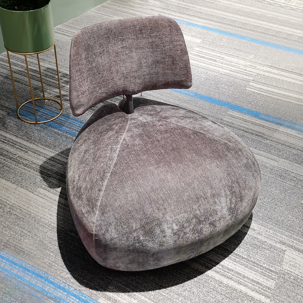 Gray Velvet Accent Chair Modern Upholstered Armless Chair