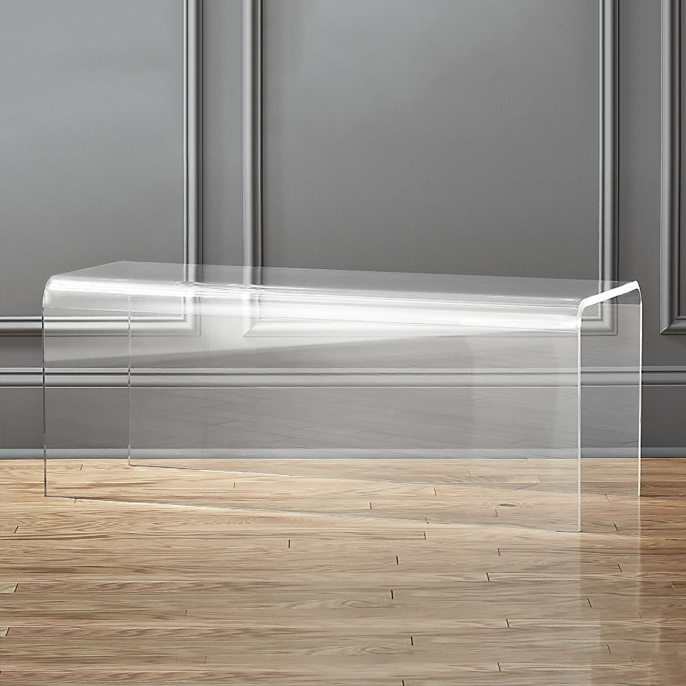 1070mm Modern Minimalist Acrylic Clear  Backless Hallway Bench