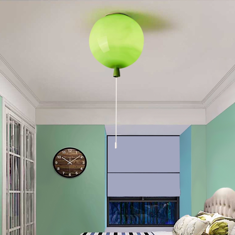 Story Colourful Balloon Large Flush Mount Modern Single Light in Green