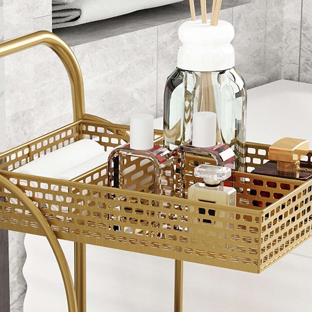 3 Tiers Rolling Cart Storage Pantry Cart with Lockable Wheels