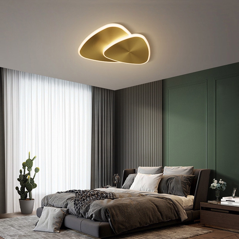 

Modern Gold Brass Flush Mount Light Irregular Shape