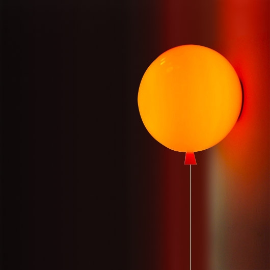 

Story Contemporary Orange Ballon Shaped Wall Sconce Light Medium