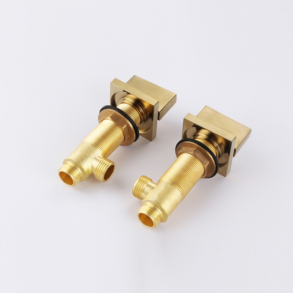 Milly Waterfall Dual Lever 3 Holes Basin Tap Solid Brass for Bathroom