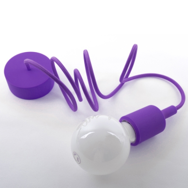 Colourful Silicone Mini Pendant Light-220V-Purple