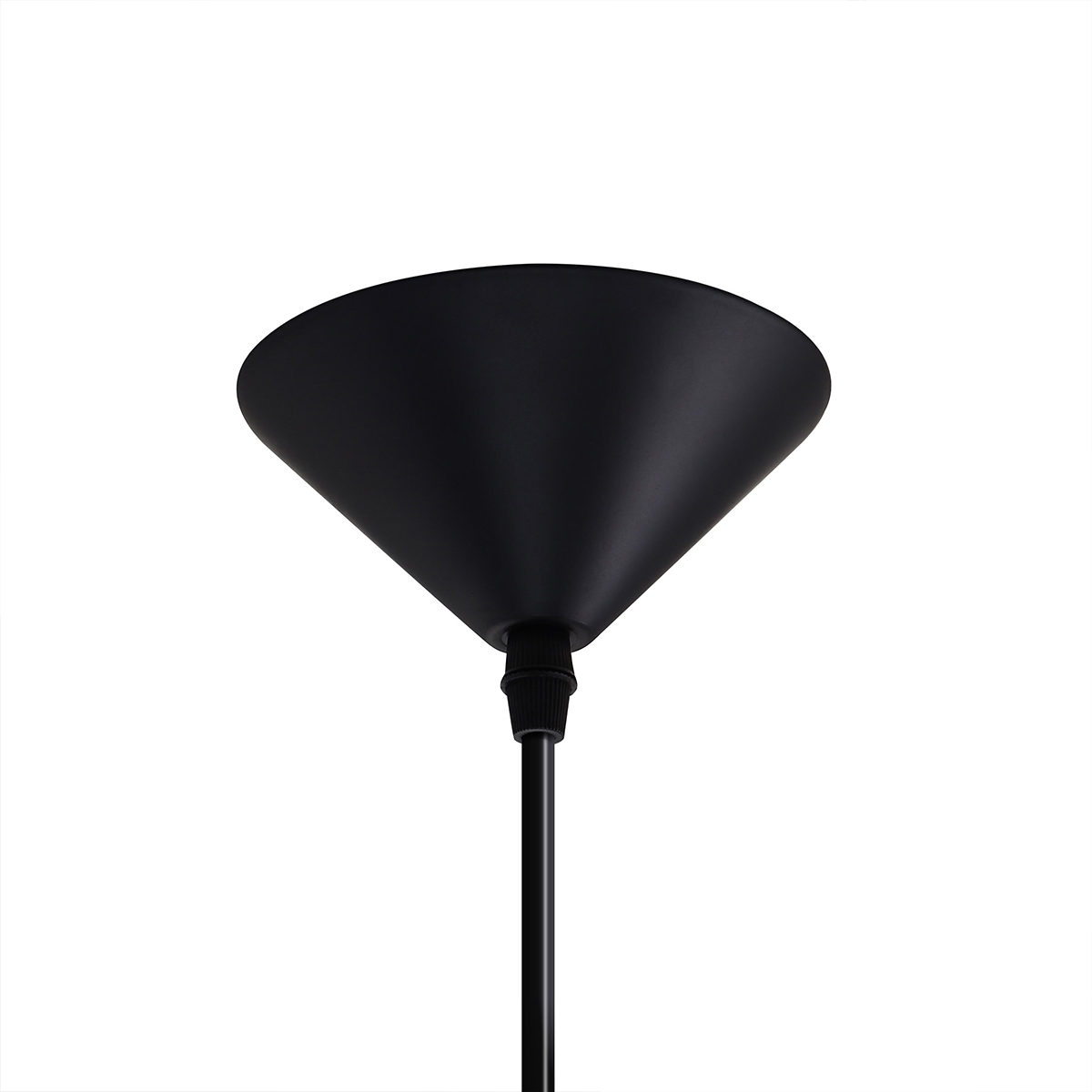 Lámpara colgante moderna minimalista de aluminio, color negro