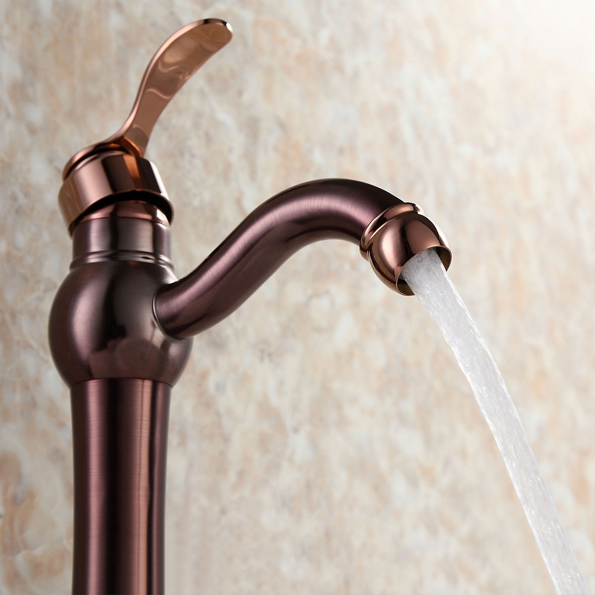 Inias Classic Single Handle Oil Rubbed Bronze Bathroom Vessel Sink