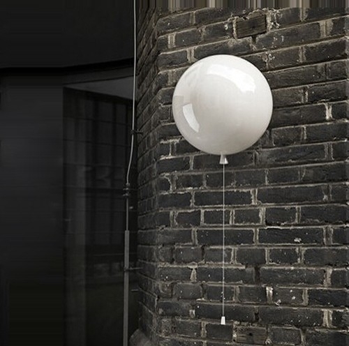 

Story Contemporary White Ballon Shaped Wall Sconce Light Medium