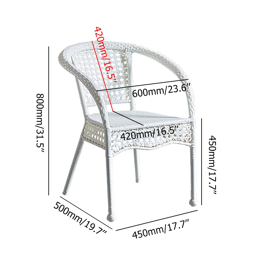 Modern Dining Chair PE Rattan Dining Chair White Dining ChairHomary