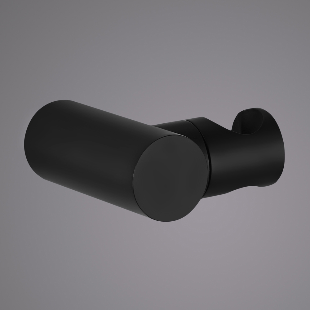

Round Solid Brass Wall Mounted Hand Shower Holder Matte Black Supply Elbow for Hand Spray