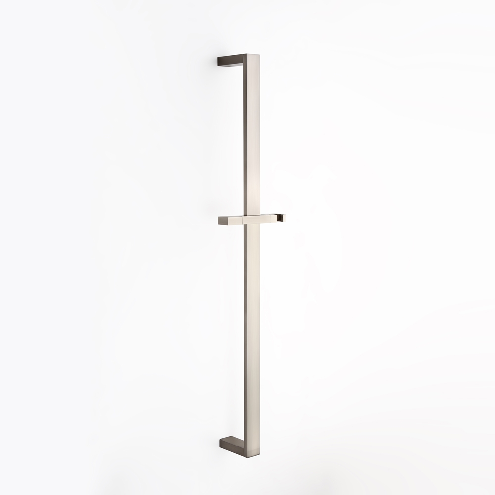 Solid Brass Bathroom Adjustable Wall Mounted Square Slide Shower Bar in Brushed Nickel Finish