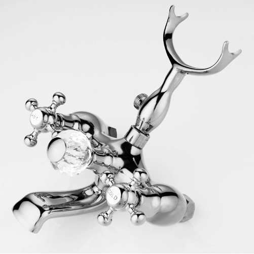 Suex Classic 2Handle Wall Mounted Bath Shower Mixer Tap with Handheld