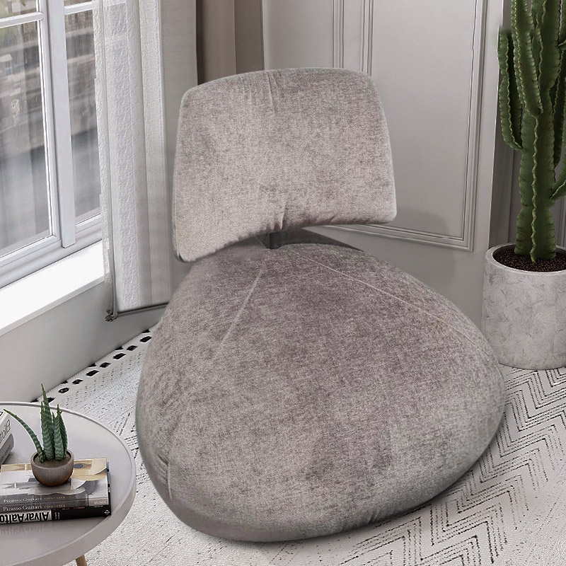 Gray Velvet Accent Chair Modern Upholstered Armless Chair
