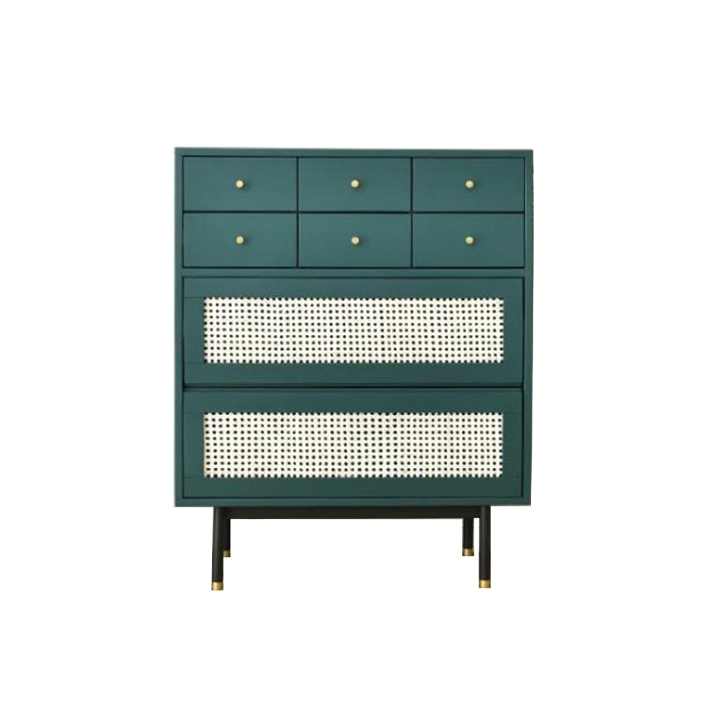 Modern Dresser Cabinet Drawer Storage with 8 Drawers in Green