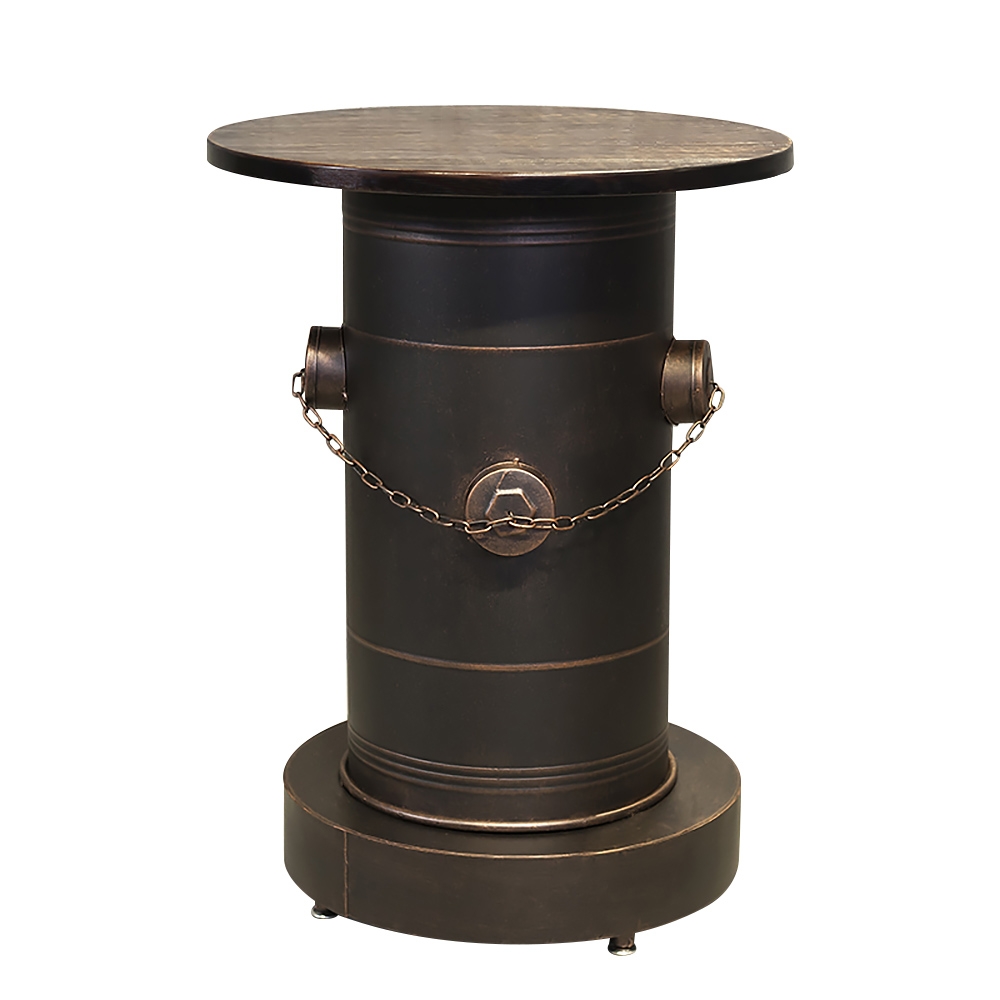 550 mm Industrie-Bartisch mit runder Massivholzplatte-Homary