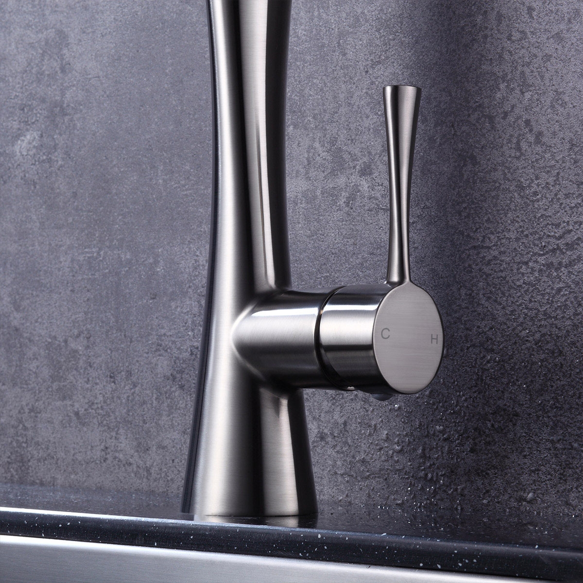 Modern Gooseneck Mono Single Handle Pull Out Swivel Kitchen Basin Tap