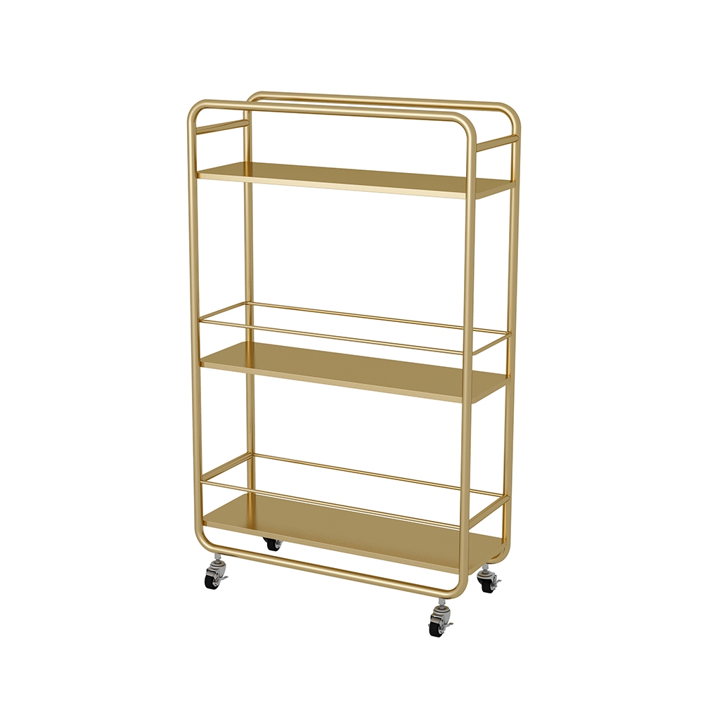 Modern 3-Tier Bathroom & Kitchen Storage Shelves Cart with Handle