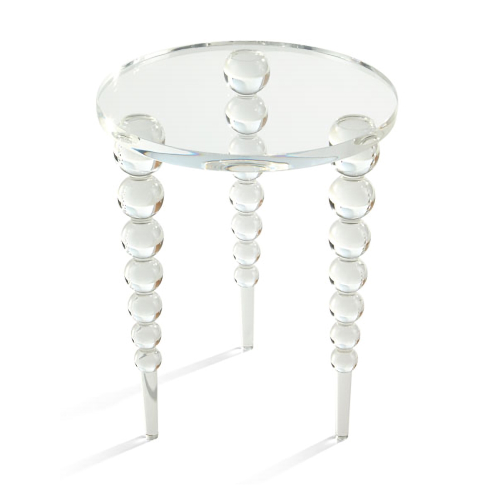 Modern Acrylic End Table Clear Round Side Table