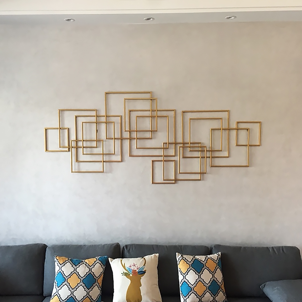 Modern Abstract Gold Home Boho Square Wall Decor