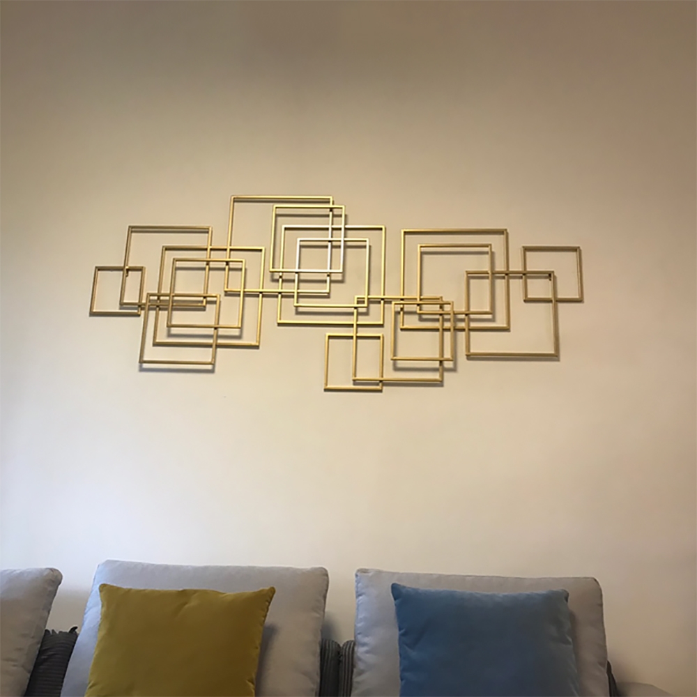 Modern Abstract Gold Home Boho Square Wall Decor