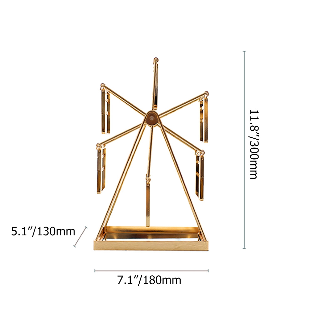 Modern Gold Ferris Wheel Jewelry Display Desk Organiser