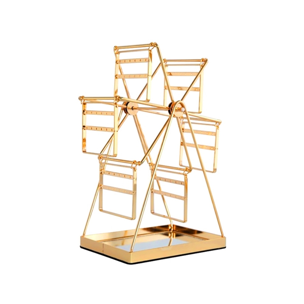 Modern Gold Ferris Wheel Jewelry Display Desk Organiser