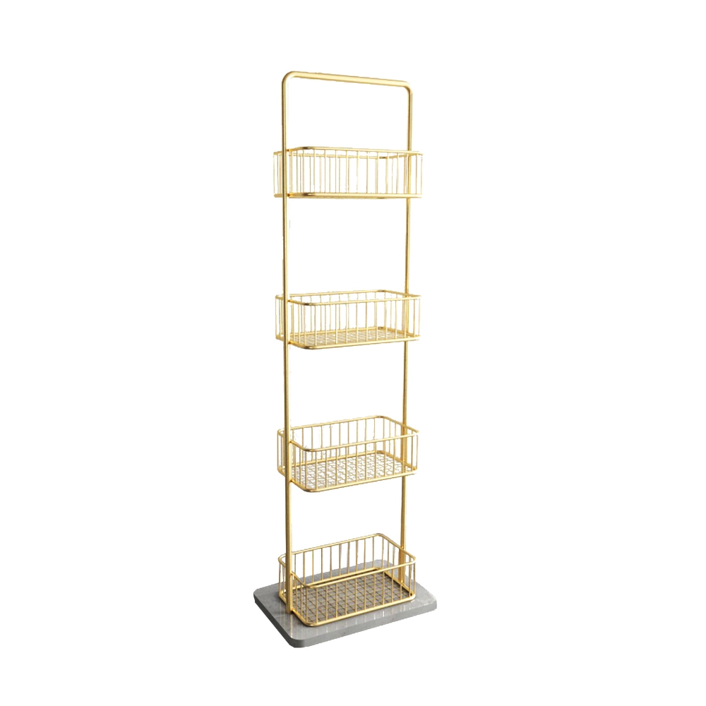 53.1" Gold Modern Bathroom Storage Shelves 4Tier