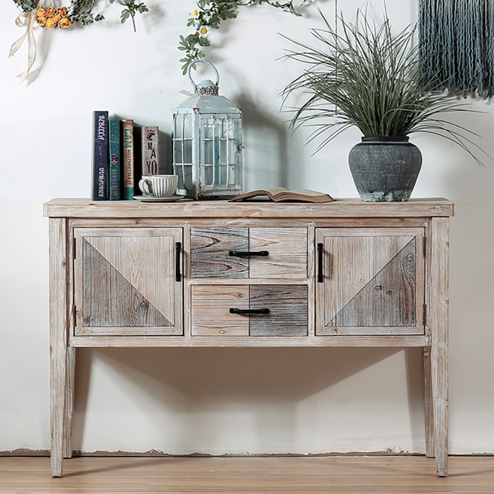 

47" Rustic Village Entryway Cabinet 2-Drawer & 2-Door Cedar Cabinet