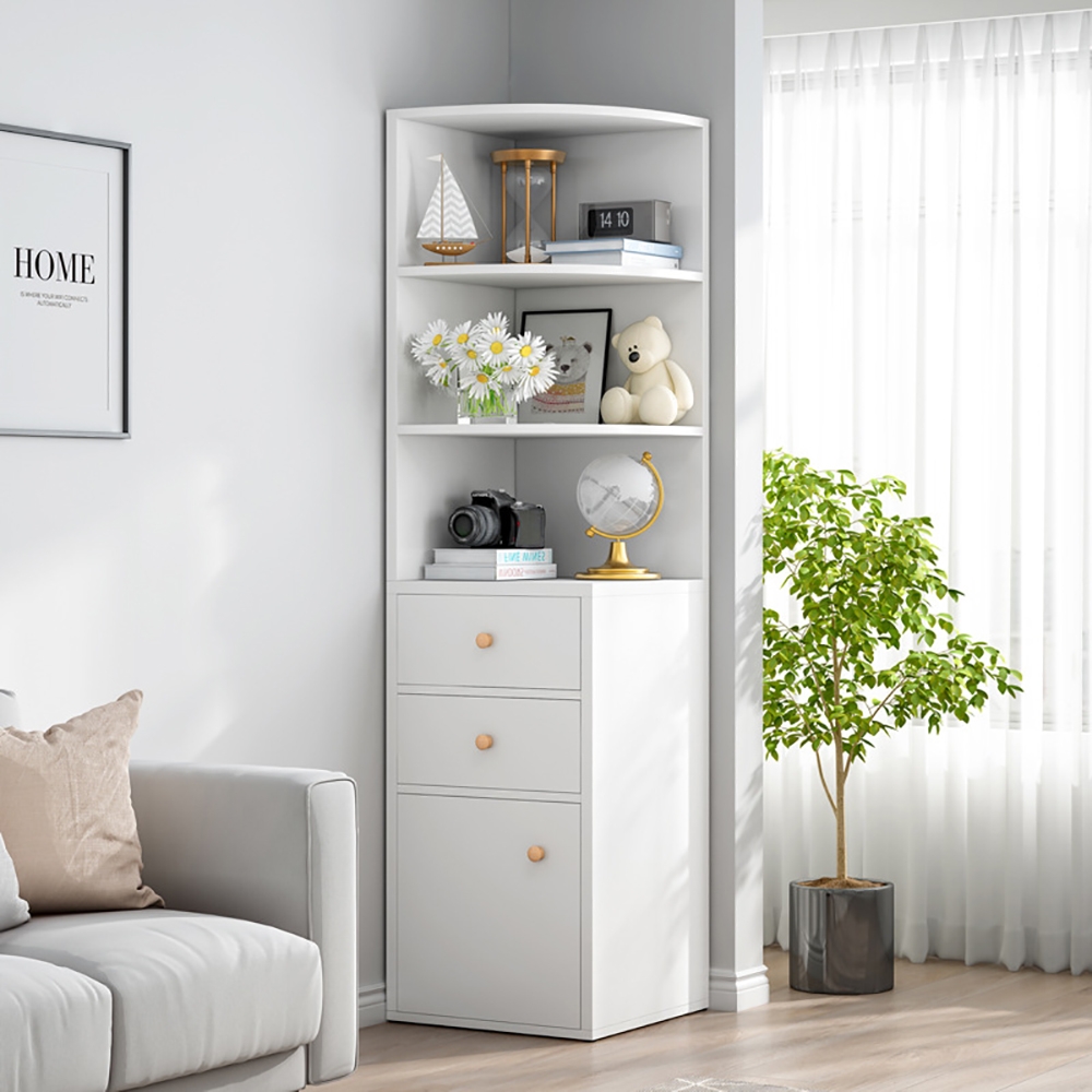 

Countryside Cornor Bookshelf with Door in Natural