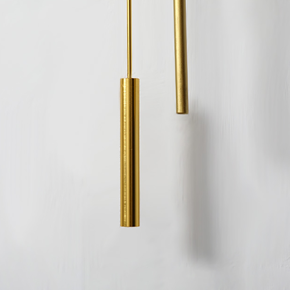 Modern Distinctive Metal Wall Clock with Gold Pendulum