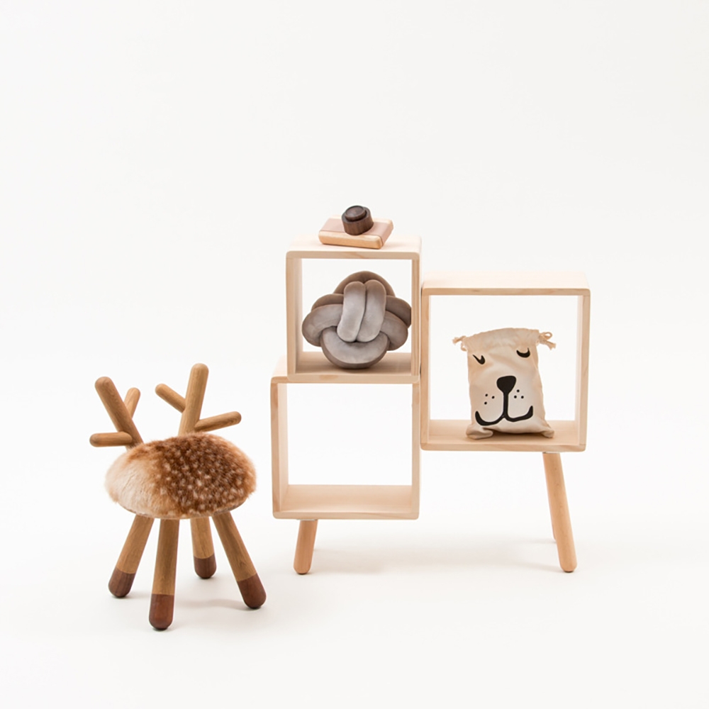 

Modern 3-Tiered Square Storage Bookcase Kids' Book Display