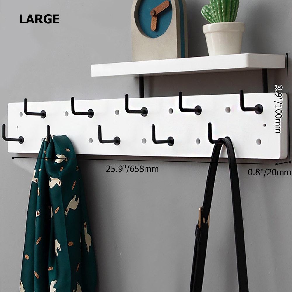 Modern Wall Mounted Coat Rack with Shlef and Hook