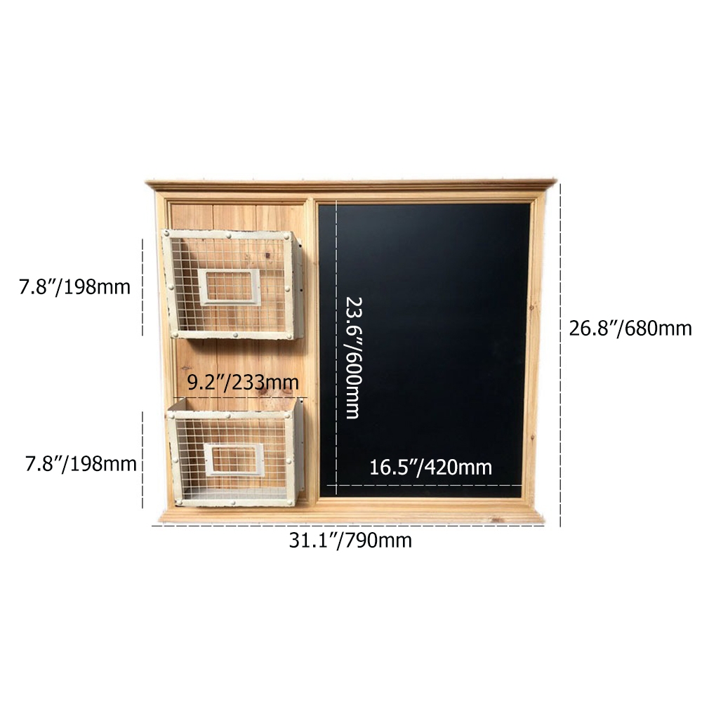 Rustic Wall Organizer Memo Board with BoardHomary