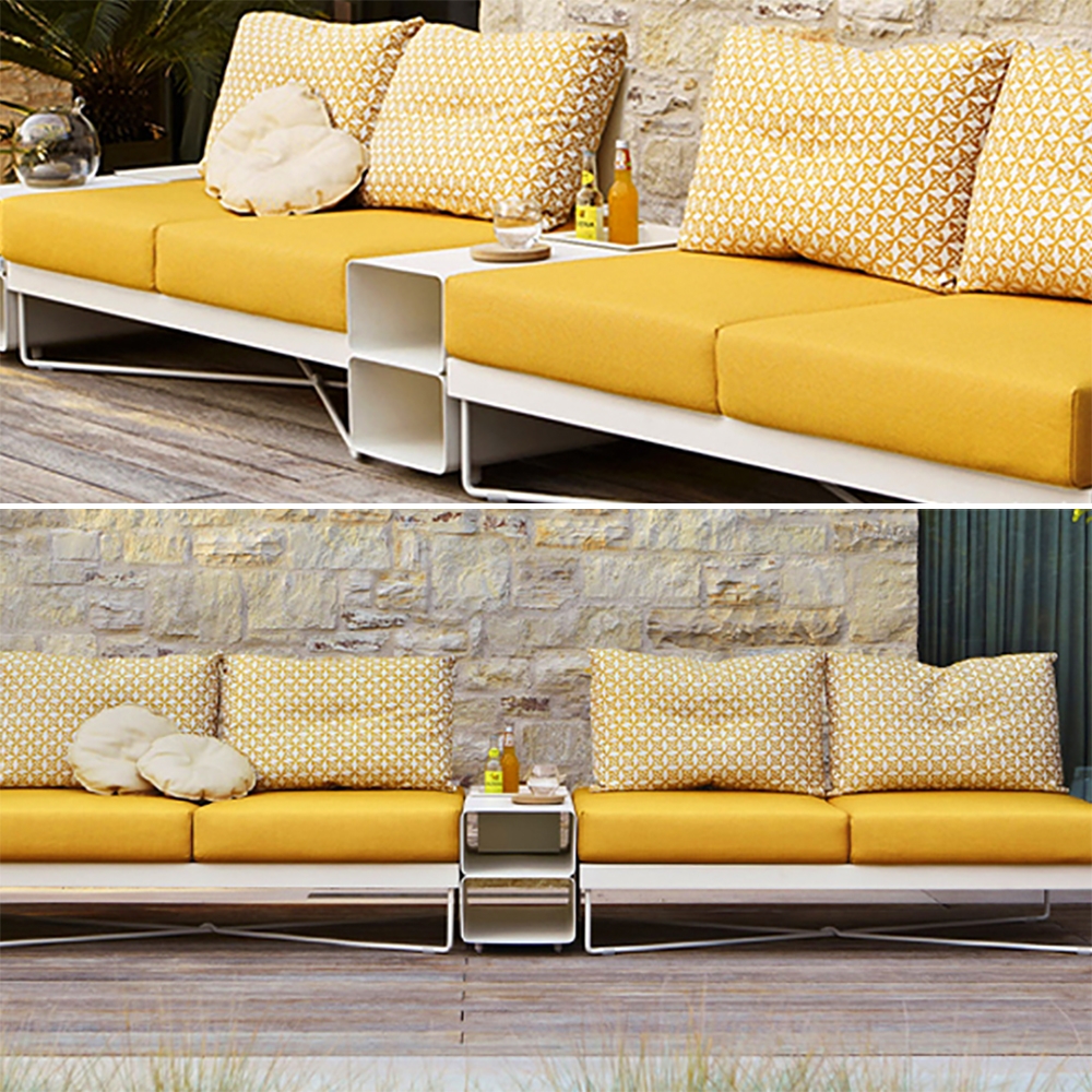 Pure White Side Table Outdoor Storage TableHomary