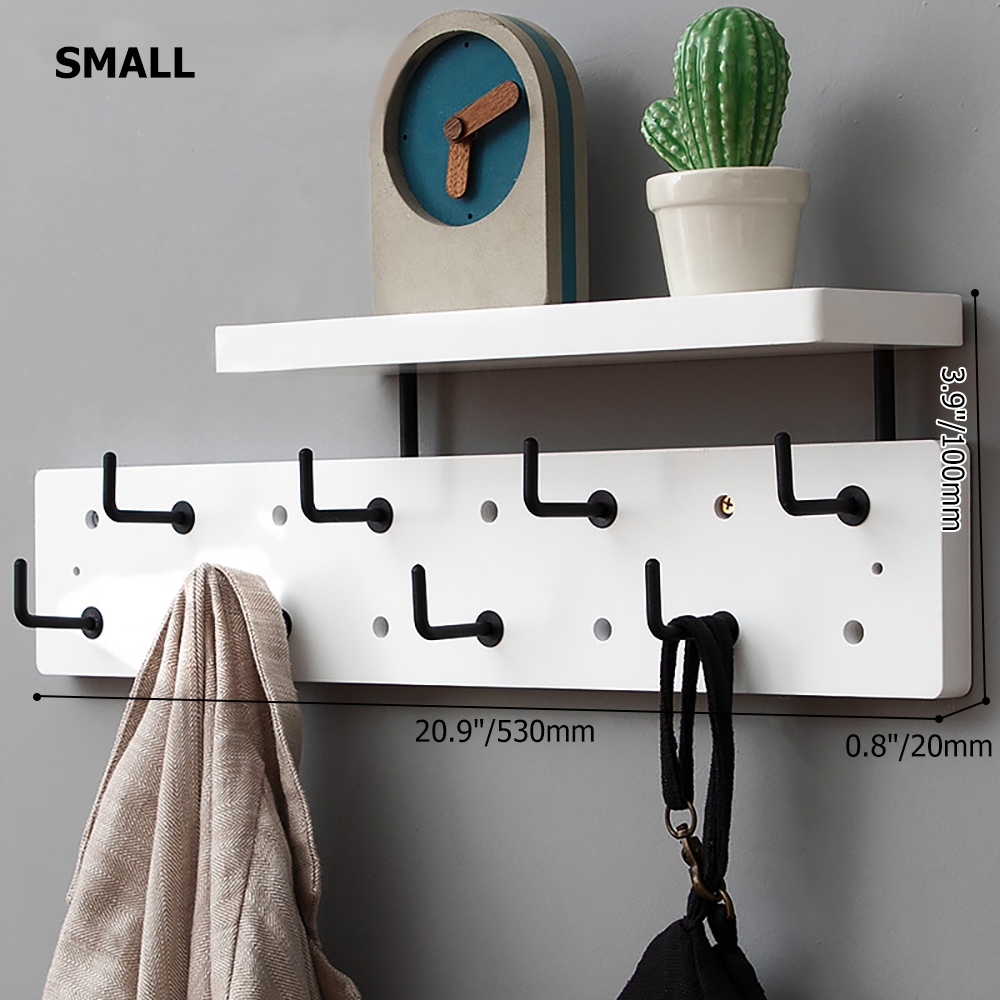 Modern Wall Mounted Coat Rack With Shlef And Hook