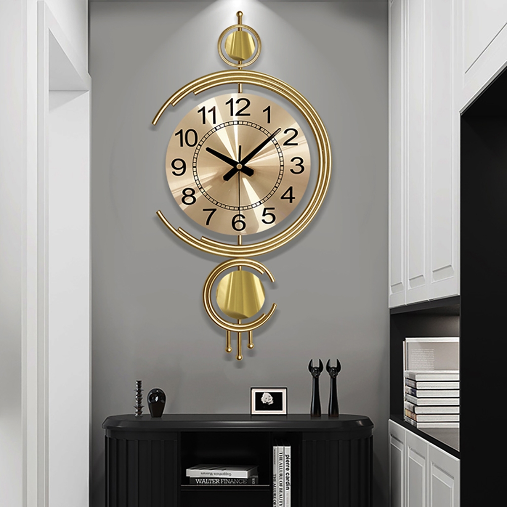 

Large Modern Light Luxury Decorative Metal Wall Clock Home Decor Art