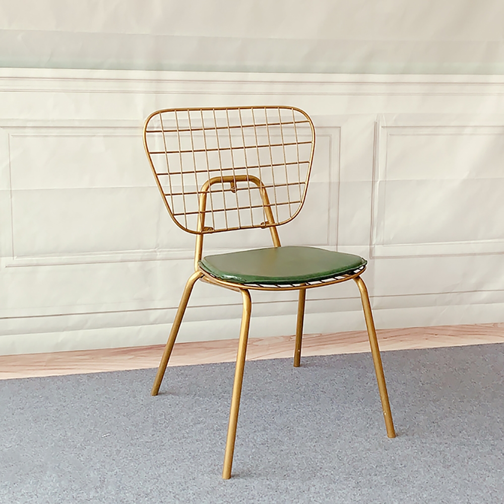 

Green Gold Dining Chair Leather Upholstered Dining Chair Set Of 2