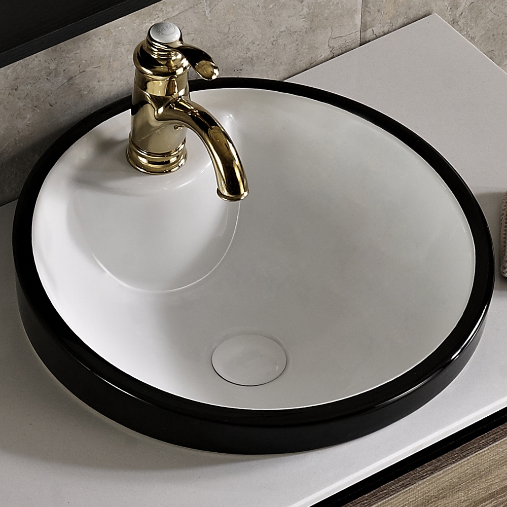 810 mm nordisches Badezimmer-Eitelkeit Einzelwaschbecken aus Keramik