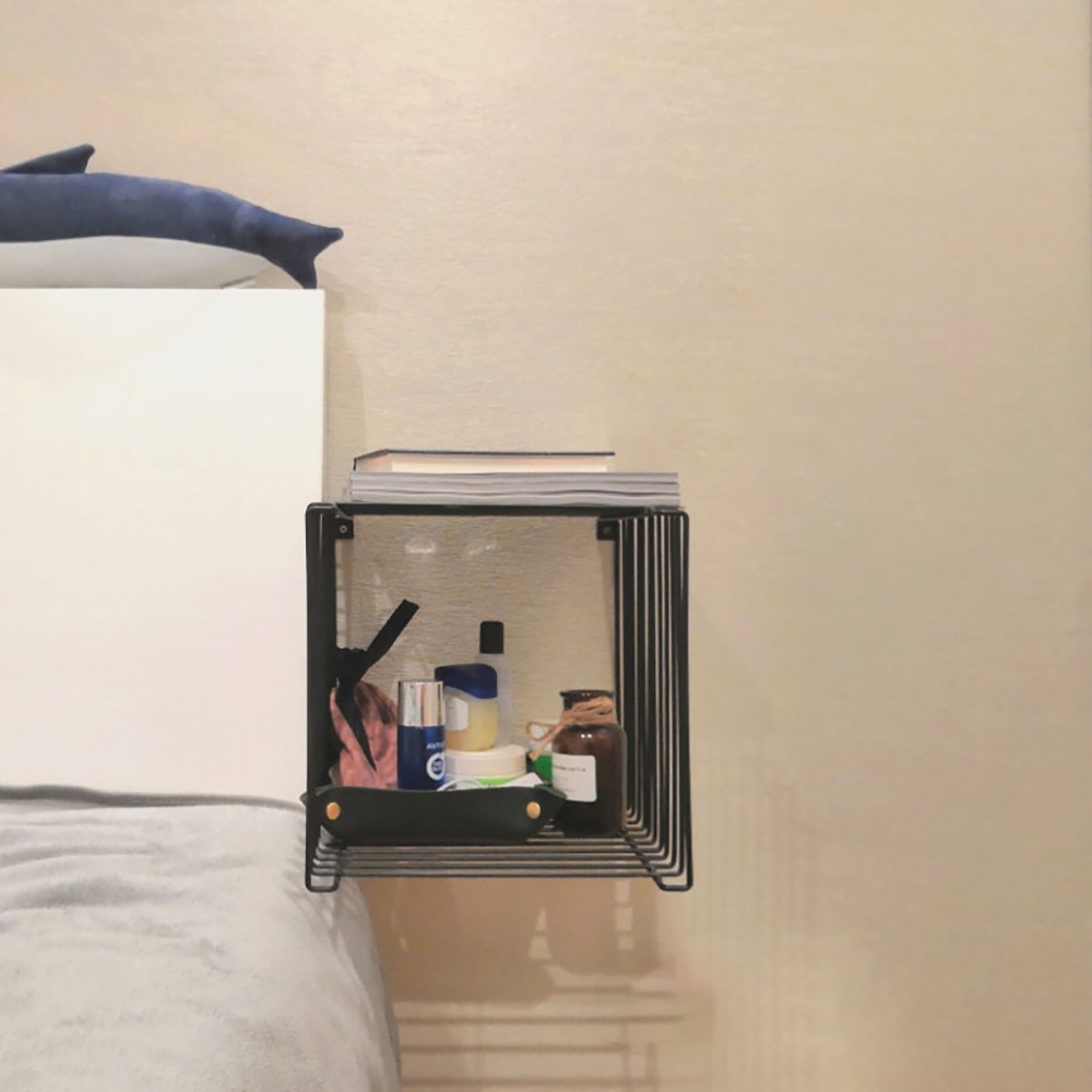 

Modern Wall Mounted Nightstand Floating Shelving in Black