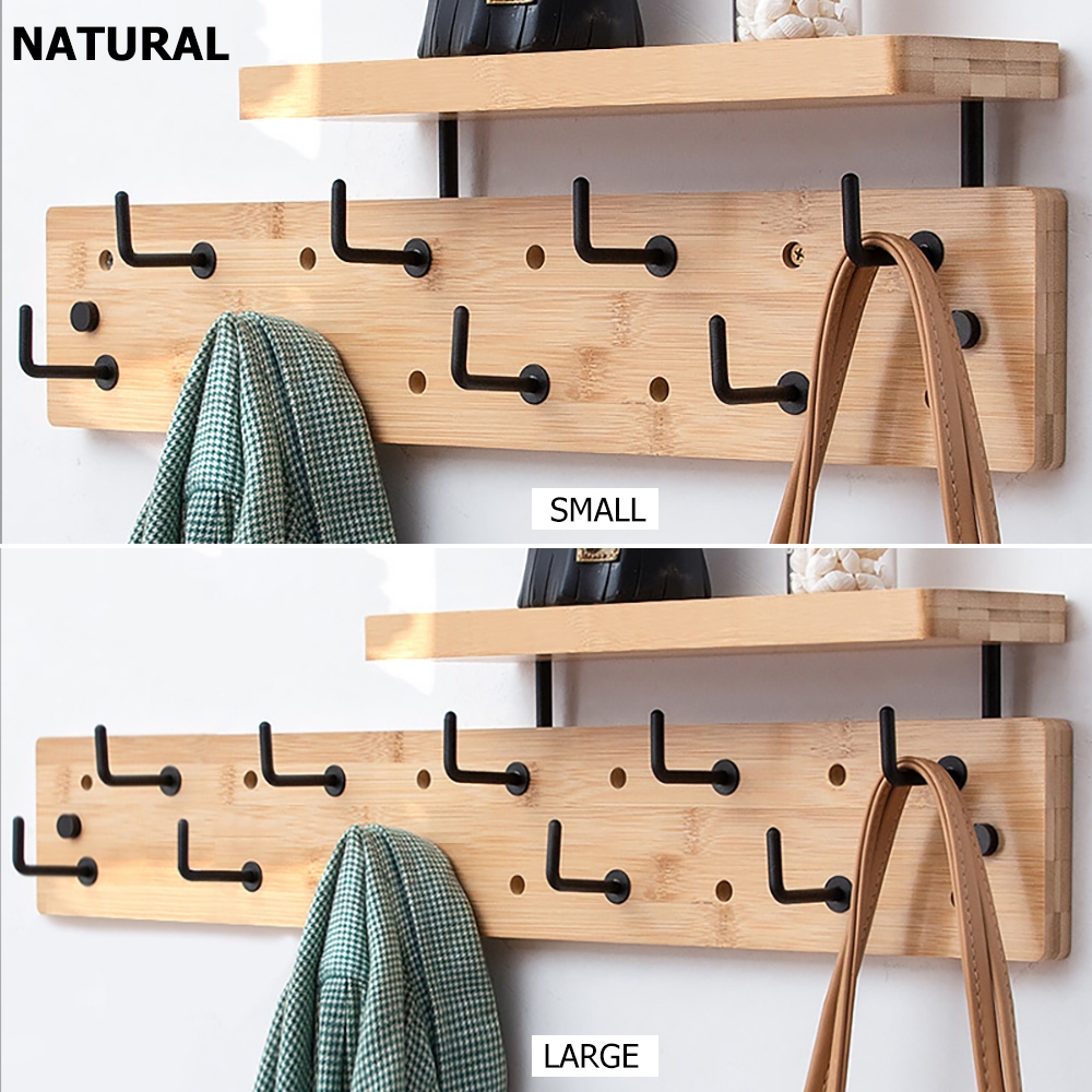 Modern Wall Mounted Coat Rack with Shlef and Hook