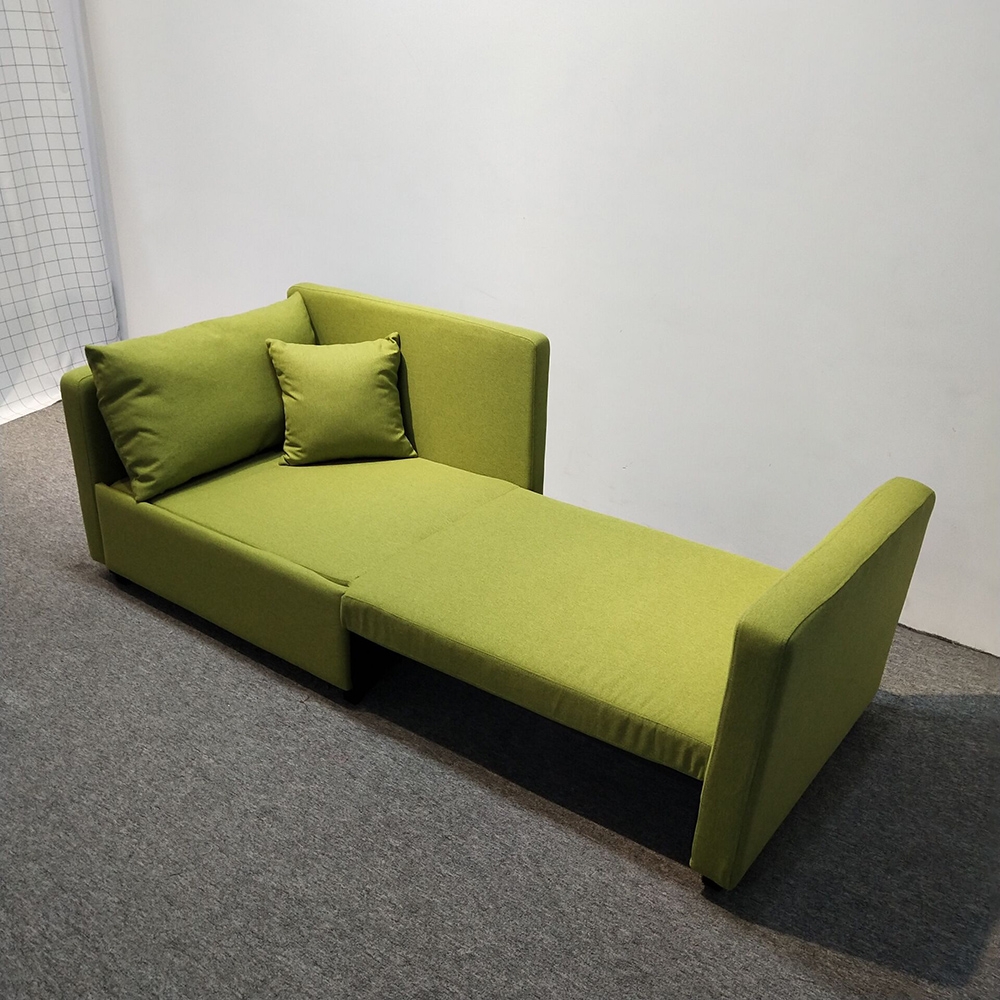 Green Cotton&linen Upholstered Sofa Full Sleeper Sofa